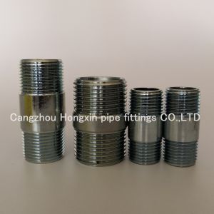 ANSI B 16.9 Galvanized carbon steel pipe fittings BSP NPT Thread pipe nipple