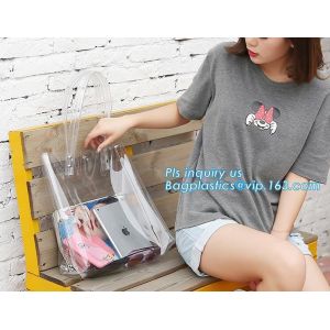 China Women Handbag PVC Single Shoulder Bag with Handles, Lady's Jelly Transparent PVC Beach Handbag Tote Shoulder Bag & Mini on sale