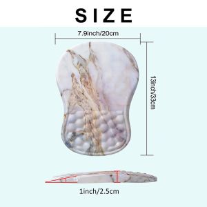 Rectangular Custom Non-Slip Memory Sponge Mousepad with Wrist Rest Comfortable