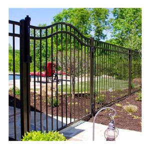 Privacy Garden Fence Aluminum Metal Picket Ornamental Steel Fence Panel with