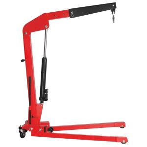 Cheap Red Double Pump Folding 1Ton Engine Hoist And Stand for sale