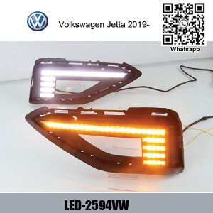 Cheap VW Volkswagen Jetta 2019 DRL LED Daytime driving turn signal Lights for sale