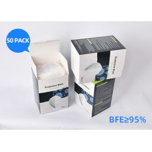95*175mm Earloop Ffp2 Face Mask Non Woven 4 Ply Disposable Custom Printed