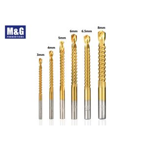 HSS 6pcs 3-8mm Titanium Coated Twist Saw Drill Bit set For Metal Drilling