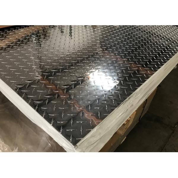 5 Bar Aluminium Checker Plate / Aluminum Sheet Coil 0.2mm -10.0mm Thickness
