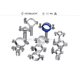 SS304 Heavy Duty Clamp Pipe Holder / TC Clamp / Pipe With Thread Or Bar