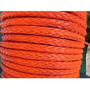 100% Uhmwpe Rope 12mm 12 Strands Braided High Strength Druable Cord Winch Towing