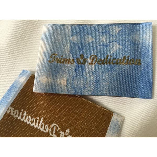 Quality Widely Used Damask Woven Labels , Digital Print Logo Satin Woven Labels wholesale