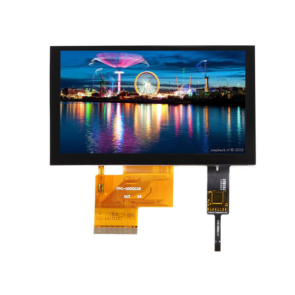 Quality 5.0" COG FPC TFT LCD Display 300cd/M2 800*480 ST5625 Capacitive Touch Screen wholesale
