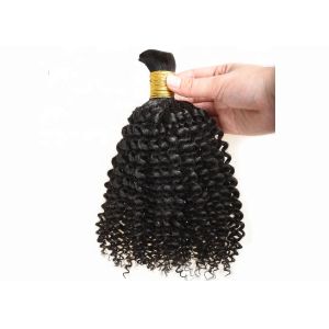 Bouncy Bulk Human Hair Extensions Without Any Chemical Treated For Women