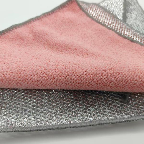 Quality Green Silver Powder Composite Cleaning Cloth Durable Quick-Dry wholesale