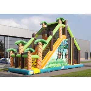Mega Run Kids Inflatable Obstacle Course Games With Climbing Wall