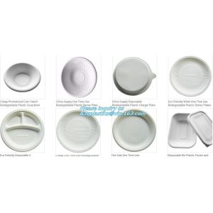 Disposable corn starch plates, biodegradable corn starch food container,