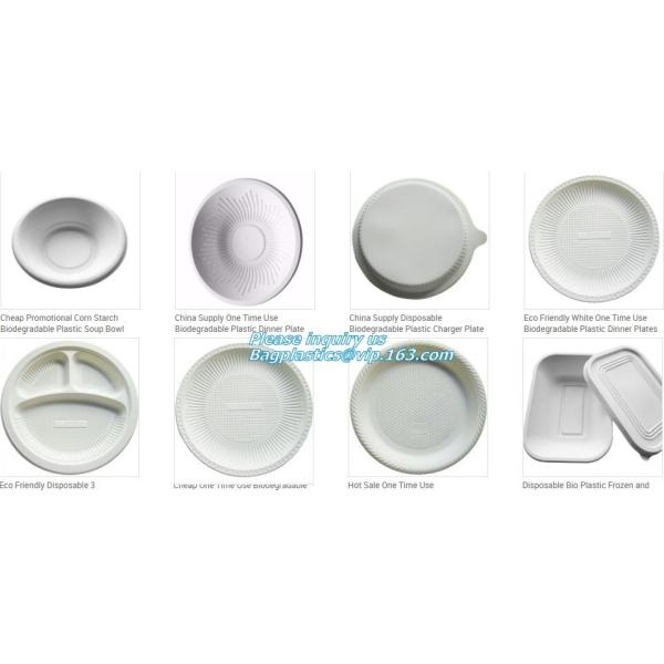 Disposable corn starch plates, biodegradable corn starch food container,