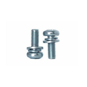 China Zinc Plated Steel Pan Head SEMS Screws Pan Head Screws With Flat Washer And Spring Washer on sale