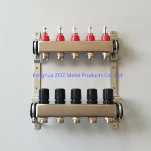 China Radiant Floor Heat Manifolds, EP Radiant Heat Manifold,Nylon Manifold with flow meter with bracket for Radiant heating on sale