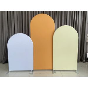 China Portable circle aluminum frame gold wedding metal backdrop decoration stand on sale