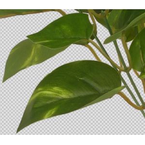 Lifelike 7pcs 36cm Height Artificial Green Bush With 36 Leaves
