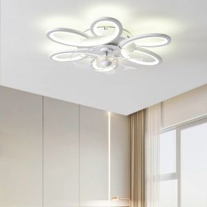 wholesale Modern Smart WiFi Remote Control Fan Light , LED Ceiling Music Speaker