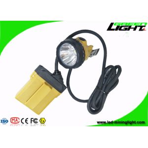 Cheap 10.4Ah IP68 Mining Cap Lights 25000 Lux Minig Corded Cable With Low Power Warning for sale