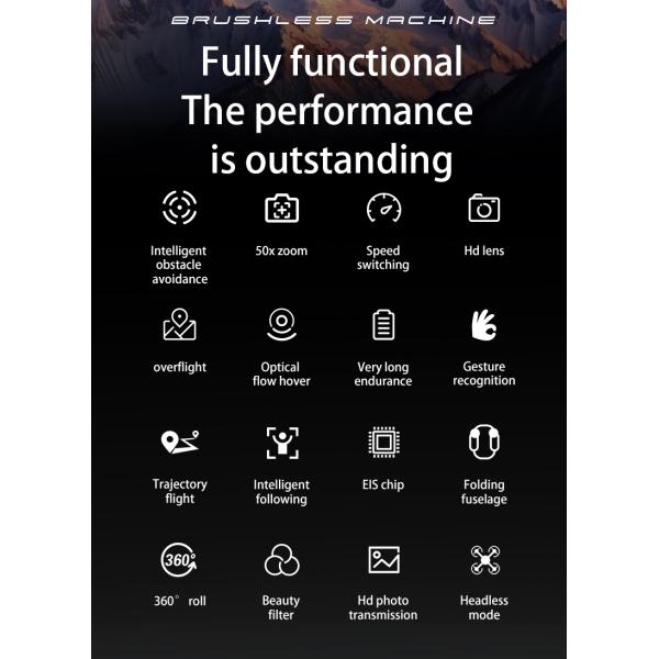 Mini Drone with 1080P Video Recording Camera 12 Minutes Flying Time 100 Meters Flying Distance Profissional FPV RC Drone