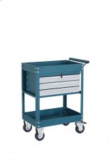 Blue Sand Grain Coating 3 Drawer 27" Tool Cart for home use with ISO 9001