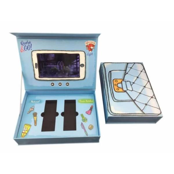 Quality custom 7 inch screen LCD video gift box,innovative video presentation marketing packaging box wholesale