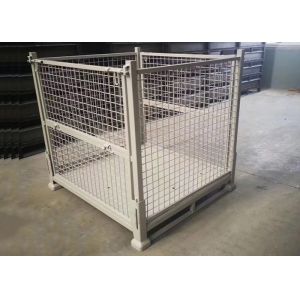Custom Powder Coating Mesh Stillage For Forklift Transportation