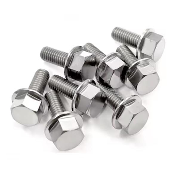 Gr2 Gr5 Grade 2 Grade 5 Titanium alloy Steel Anodized Hex Head Flange Bolt DIN6921
