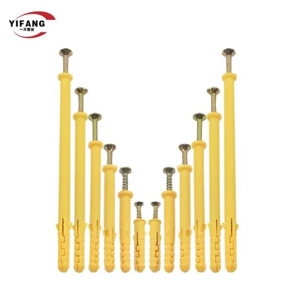 Quality Durable Brick Screw Anchors , Countersunk Head Plastic Hollow Wall Plug wholesale