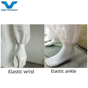 Protective Isolation Clothing Durable Waterproof CE Type 5 6 Coveralls With Shoe