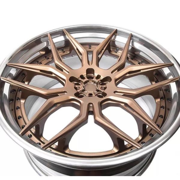 factory direct custom 22 to 24 inch aluminum gold bronze brushed car forged wheels