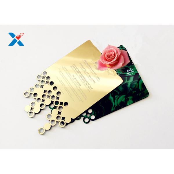 Mirror Acrylic Gifts , Acrylic Invitation Card With Custom Shape For Wedding /