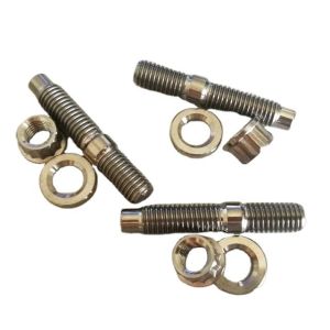 Experience Enhanced Engine Performance with Natural Finish Titanium Turbo to Manifold Stud Kit M8 M10 and DIN Standard