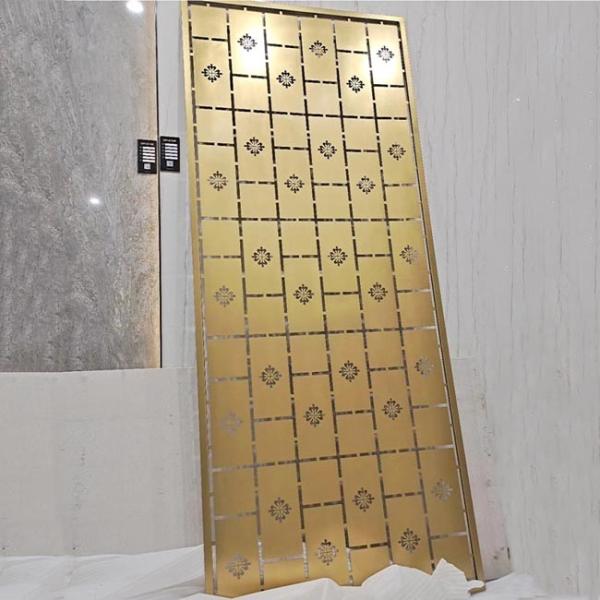 Quality Decorative ASTM 316 Stainless Steel Screen Partition Zr-Brass Laser Cut Divider wholesale