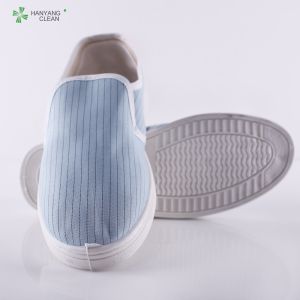 Breathable canvas esd cleanroom work shoes with pvc sole
