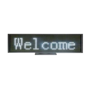 Cheap P5 16x64 dots World language support led Moving message Sign L1664W White Color for sale