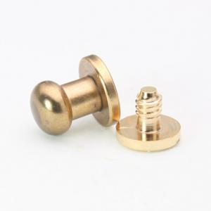Cheap Solid Brass Button Studs Rivets Screwback Screw Back Spots for sale