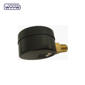 -0.1-0mpa 40mm Pump Pressure Gauge Brass Connection Bottom Black Iron Case