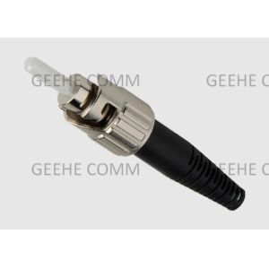3.0mm Simplex ST Fiber Optic Connectors 126um With Black Boots