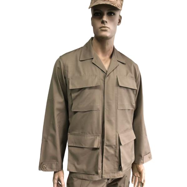 Khaki BDU Uniform Set Military Uniform Polyester Cotton Unisex XS-3XL
