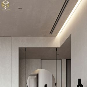 Embedded Corner Profile Light Aluminum Strip Light Channels for Drywall Lighting