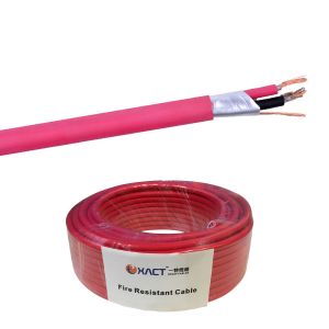 2c 1.0mm2 Solid Pure Copper Conductor Shielded Red Fire Alarm Cable for Al/Foil Shield