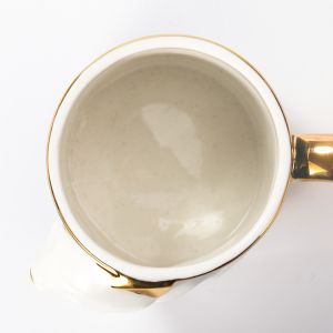 Handmade Ceramic Coffee Cups With Fox Face Pattern 400ml Capacity