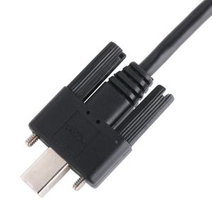 braid Black UL Printer Connector Cable Usb 2.0 Type A To Type B Locking