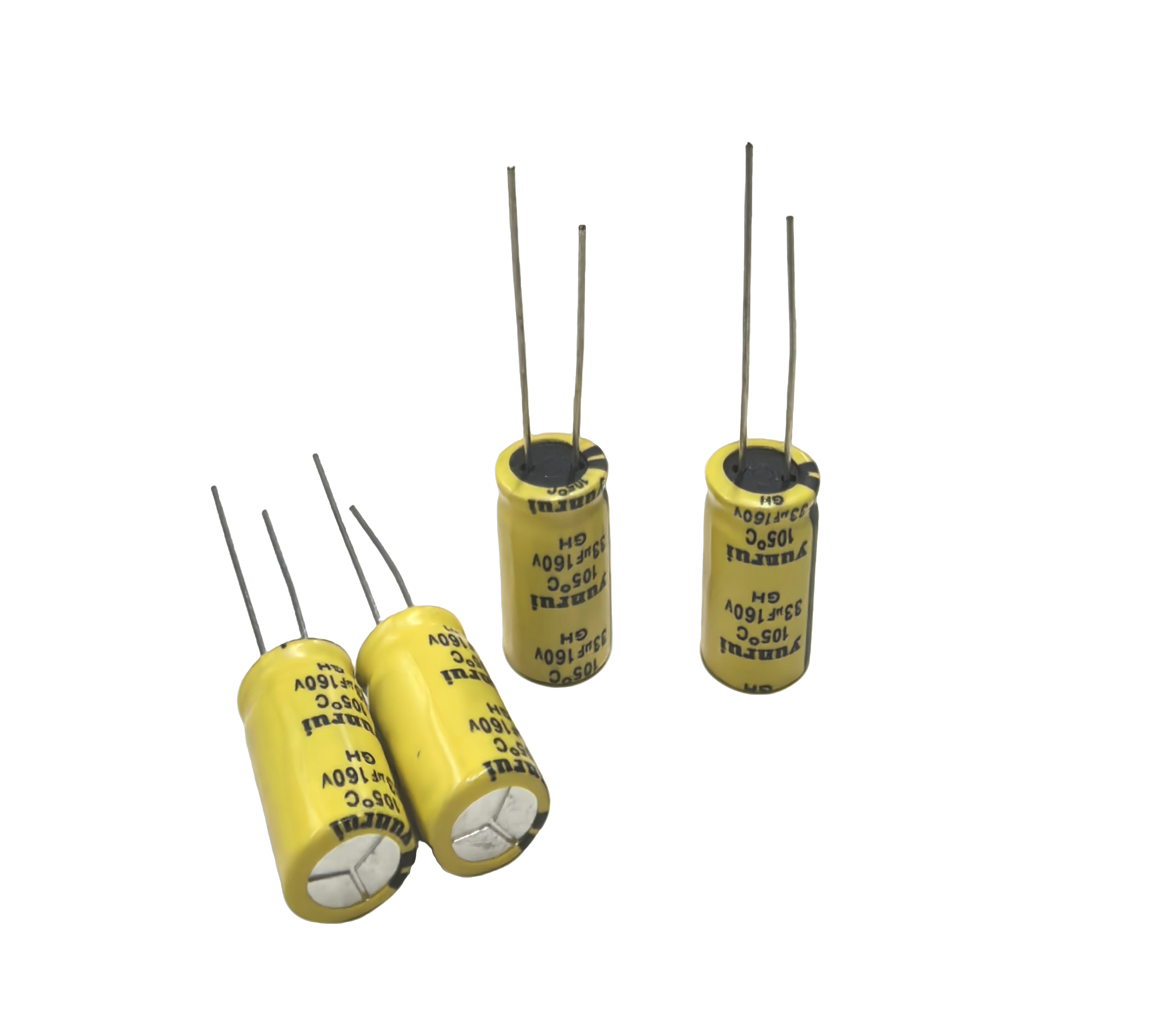 Cheap 33UF 160V Low ESR Radial Lead Aluminum Electrolytic Capacitor for High Reliability Applications for sale