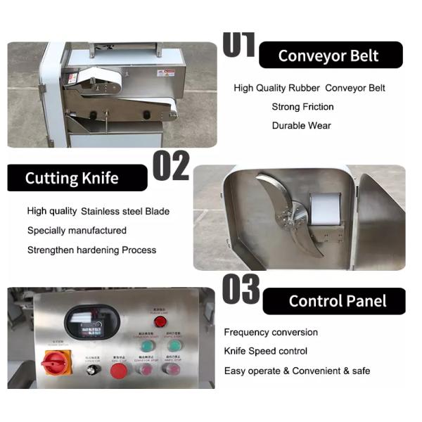 Durable Electric Meat Bone Cutter With Conveyor / Rib Cutting Machine