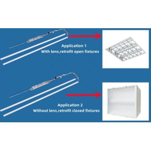 46W 4FT LED Magnetic Light Linear Lights 2 4 Troffer Retrofit Kit Light Solution