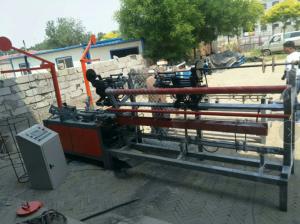 Cheap 4m width PLC full Automatic double wire Chain Link Fence Machine/diamond wire mesh machine for sale