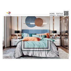 Branded Design 100% Long Staple Cotton Reactive Print Customize Duvet Cover Bedding Set